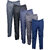 IndiWeaves Men's Rayon Formal Trousers (Pack of 5)_Gray::Gray::Gray::Blue::Gray_Size: 30