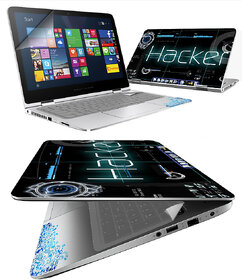 FineArts Hacker 4 in 1 Laptop Skin Pack with Screen Guard, Key Protector and Palmrest Skin