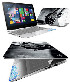 FineArts Guitar 4 in 1 Laptop Skin Pack with Screen Guard, Key Protector and Palmrest Skin