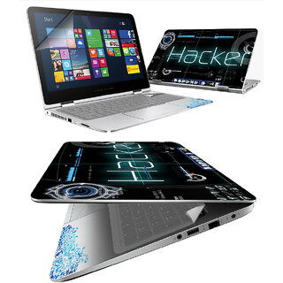 FineArts Hacker 4 in 1 Laptop Skin Pack with Screen Guard, Key Protector and Palmrest Skin