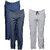 Indiweaves Mens 2 Rayon Formal Trousers and 1 Lower/Track Pant Combo Offer (Pack of 3)_Blue::Blue::Gray_Size: Trouser-38 Track Pant: Free Size