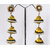 Yellow Thread Triple Jhumki Earring