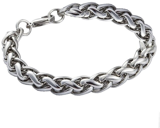 Silver Bracelet for Men  Round Snake 925  Size 7 to 11 in  VY Jewelry