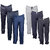 IndiWeaves Mens 3 Rayon Formal Trousers and 3 Lower/Track Pants Combo Offer (Pack of 6)_Gray::Gray::Black::Gray::Gray::Blue_Size: 38 Lower- Free Size