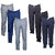 IndiWeaves Mens 3 Rayon Formal Trousers and 3 Lower/Track Pants Combo Offer (Pack of 6)_Black::Black::Blue::Grey::Blue::Gray_Size: 38 Lower- Free Size