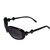 Women Black Oval Shape Sunglasses