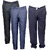 Indiweaves Mens 2 Rayon Formal Trousers and 1 Lower/Track Pant Combo Offer (Pack of 3)_Gray::Blue::Gray_Size: Trouser-38 Track Pant: Free Size