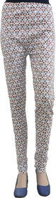 Brown & White Checkers Printed Jeggings