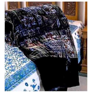 Krg Enterprises Floral Double Quilts  Comforters Multicolor Jaipuri Razai Double Bed Quilt