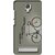 G.store Printed Back Covers for Micromax Bolt Q338 Grey