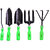 Visko Green Handle 603 5 Pc Garden Tool Kit