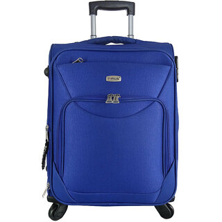 Timus Upbeat Spinner Blue 55 CM 4 Wheel Strolley Suitcase For Travel Cabin Luggage - 20 inch
