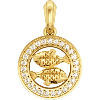 Pisces Charm in Gold