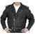 Men's Black Leather Regular Fit Biker Jacket - JG336