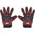RMA-6007 Romic Leather Motorcycle Full Gloves (Red, Large)
