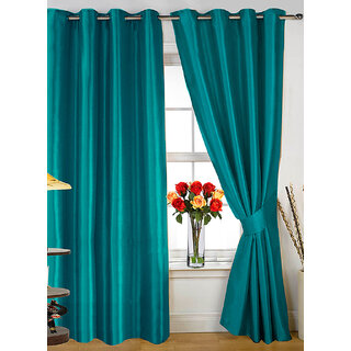 Styletex Set of 2  9 feet Long Door Eyelet Curtains