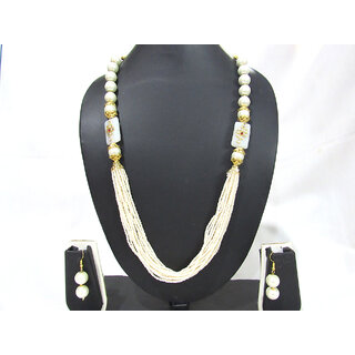 Nice White Multi Lines Pearl Necklace Set Nice White Multi Lines Pearl Necklace Set