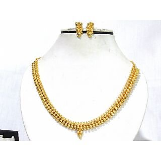                       Golden Leaf Layer Nice Necklace Set                                              