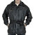 Men's Black Leather Regular Fit Jacket - JG322