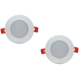 Bene LED 6w Round Ceiling Light, Color of LED Red (Pack of 2 Pcs)