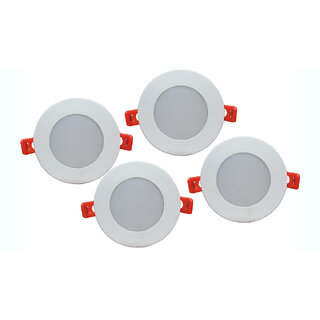 Bene LED 6w Round Ceiling Light, Color of LED Red (Pack of 4 Pcs)