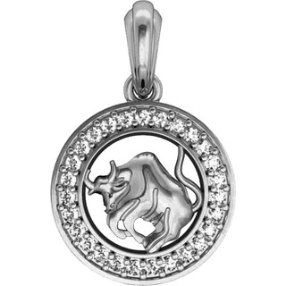 Taurus Charm in silver