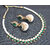 Green Stone Pearl Gota Necklace Set