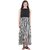 Westchic Black And White Striped Gown Dress For Women