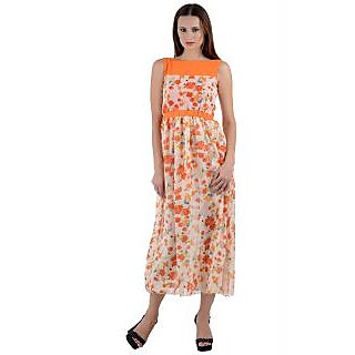 Westchic White Floral Maxi Dress For Women