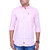 La Milano Pink Button Down Full sleeves Solid/Plain Casual Shirt For Men's
