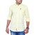 La Milano Yellow Button Down Full sleeves Solid/Plain Casual Shirt For Men's