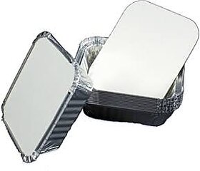 Silver Aluminium Foil Container (50Pcs) Pack of 1