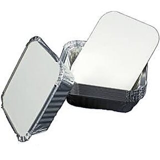 Silver Aluminium Foil Container (50Pcs) Pack of 1