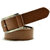 Wholesome Deal womens brown colour Leatherite pin buckle belt with 1 inches