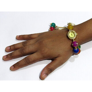                       Colourful Beads Fancy Watch                                              