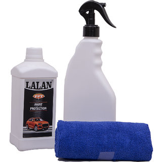 Lalan PPT - EXTERIOR / PAINT PROTECTION POLISH (500 ML) + Empty Spray Bottle + Lalan Microfibre Cloth