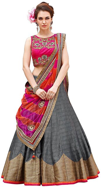 Buy Magenta Colour Lehenga Choli Online @ ₹2767 from ShopClues