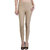Stylezing Beige Skinny Jeggings With Ankle Zipper