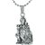 Memoir Silver plated Lord Radha Krishna Religious God Pendant with Chain, Locket necklace Temple Jewellery for Men  Women