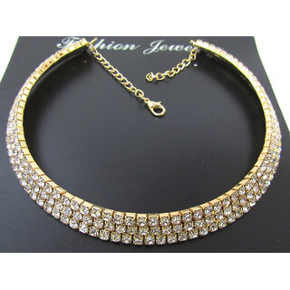 Lovely stone Golden kada necklace set