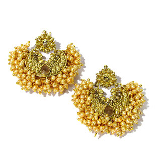                       Multiple Pearl Leheriya Earring                                              