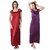 Riya Hot baby bridal causal babay doll Multi color Satin Nighty Nighty,sleepware and robes , Gowns Pack of 2 for ladies