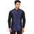 QDesigns Blue Plain Slim Nehru Jacket for Men