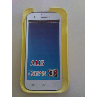                       Micromax Canvas 3D A115 Hard Plastic Back Case Cover SGP Company High Quality Material Yellow Color                                              