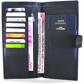 arpera Travel Leather passport case Black C11546-1