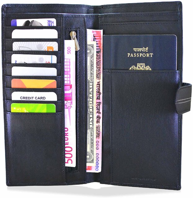Buy arpera Travel Leather passport case Black C11546-1 Online