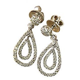                       Pear Shape Diamond Earrings                                              