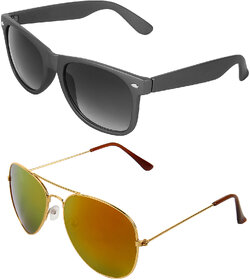 Zyaden Combo of Wayfarer Sunglasses  Aviator Sunglasses (Combo-12)