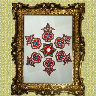 Handmade Kundan Rangoli Designs With Frame Handmade Kundan Rangoli Designs With Frame