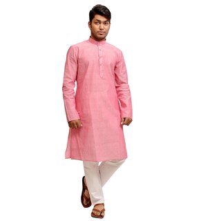                       Porwal Pink color Cotton Kurta Pyjama Porwal925 KD/32                                              